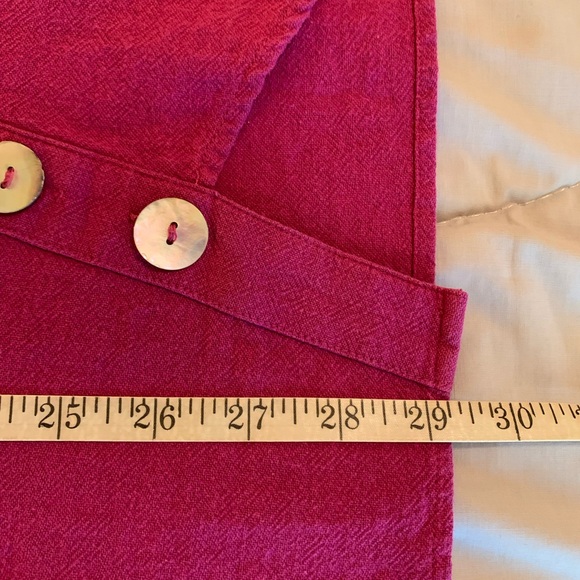 Soft Surroundings Women's Pink Asymmetrical Tunic size M mother-of-pearl button - Picture 9 of 12